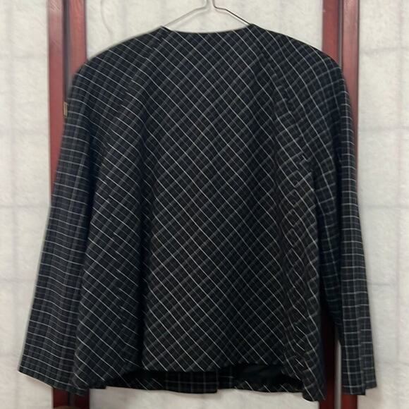 ANNE KLEIN PLAID WOOL BLEND BLOUSE SIZE 6 - Picture 2 of 5